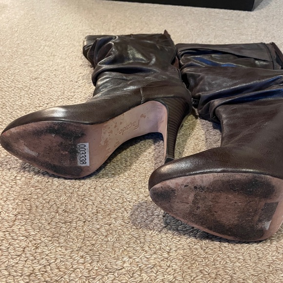 Facade knee high boots - brown leather - Picture 9 of 11